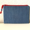 Schminktäschchen Etui blau weiß rot 20x14cm