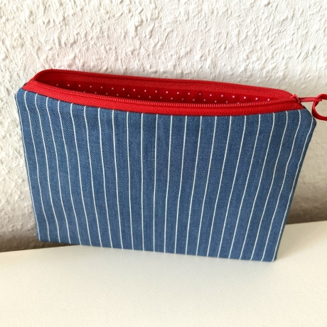 Schminktäschchen Etui blau weiß rot 20x14cm