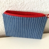 Schminktäschchen Etui blau weiß rot 20x14cm