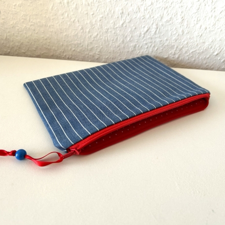 Schminktäschchen Etui blau weiß rot 20x14cm