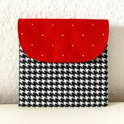 Schminktäschchen Universaltasche Hahnentritt Klettverschluß