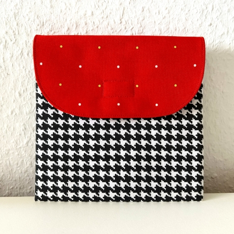 Schminktäschchen Universaltasche Hahnentritt Klettverschluß