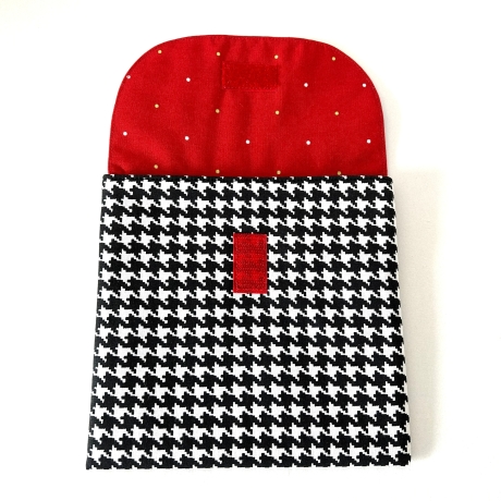 Schminktäschchen Universaltasche Hahnentritt Klettverschluß