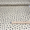 Meterware Musselin Glatt bemustert Dots Beige