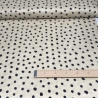 Meterware Musselin Glatt bemustert Dots Beige