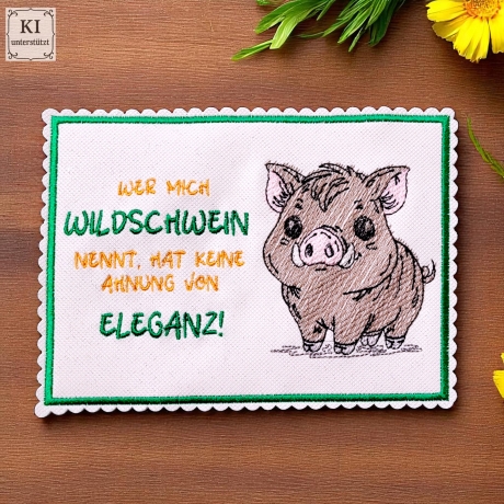 ED0004 –Wildschwein im Scribble Stil ikl. ITH – ab 10x10 cm 