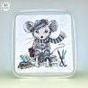 ED0011 –Herr Maus auf Reisen Scribble Stil – ab 13x18 cm 