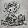 ED0013 –Sparset Herr und Frau Maus auf Reisen Scribble Stil 