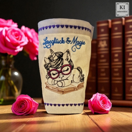 ED0010 – Stickdatei Leseeinhorn inkl. ITH - ab 10x10 Rahmen