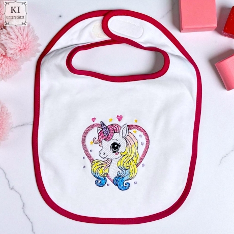 ED0015 – Einhornkopf & Spruch (Doro-Collection) - ab 10x10 Rahmen