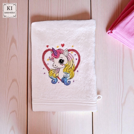 ED0015 – Einhornkopf & Spruch (Doro-Collection) - ab 10x10 Rahmen