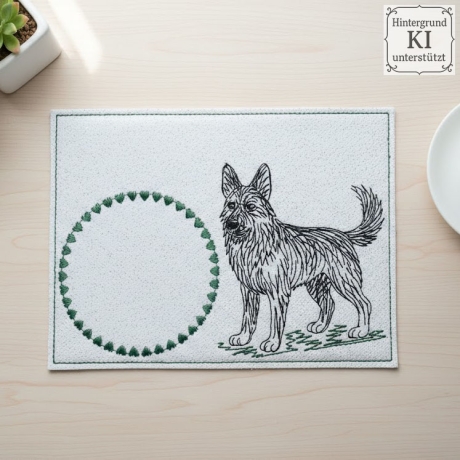 ED0033– Stickdateien Hunde ITH-Kacki-Beutel - ab 10x10 Rahmen