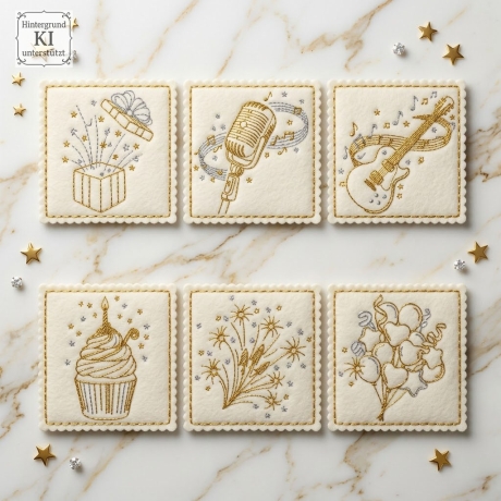 ED0034– Stickdateien Party - ab 10x10 Rahmen