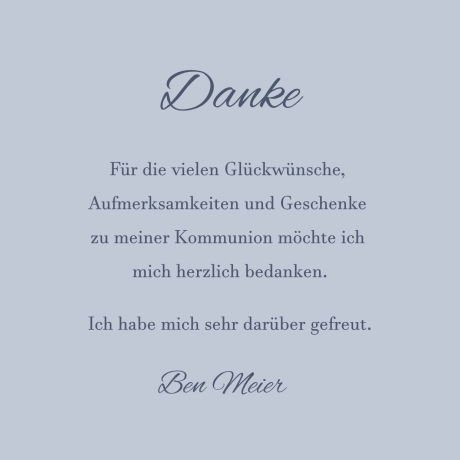 50 Dankeskarten Kommunion Konfirmation Kapitänsblau
