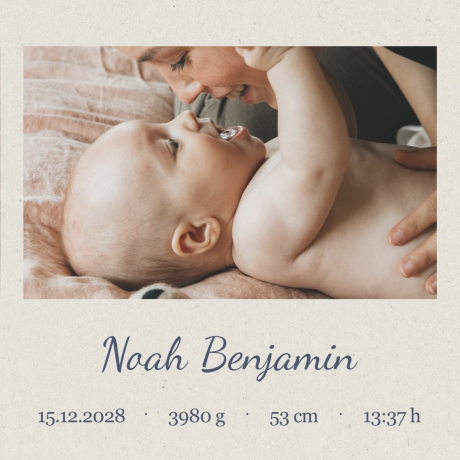 50 Dankeskarten Geburt Lorbeergrün