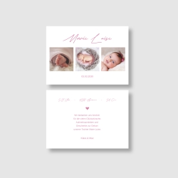 50 Dankeskarten Geburt Papyrusweiß