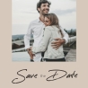 100 Save-the-Date Karten Pastellsand