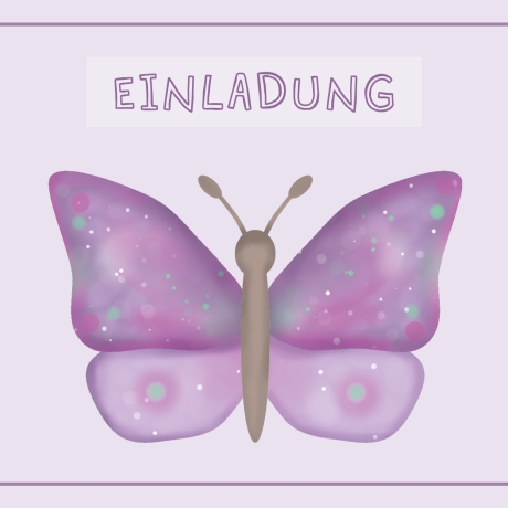 10 Einladungskarten Schmetterling Kindergeburtstag