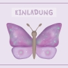 10 Einladungskarten Schmetterling Kindergeburtstag
