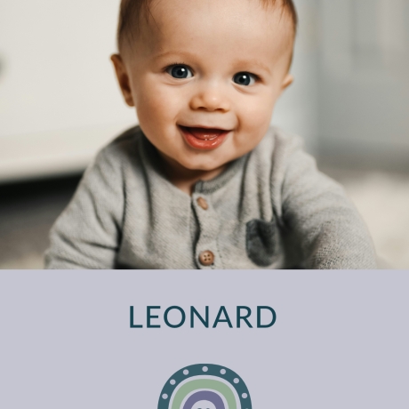 100 Dankeskarten Geburt Türkisgrün