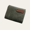 Mini-Portemonnaie aus Cord grün „green leaves“ ‍