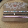 Tolles 3 teiliges Armband-Set mit versilberten Herz