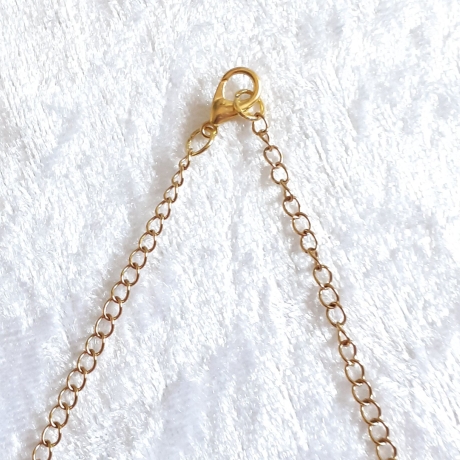 Halskette Perlenkette Bunt mit Gold Kurzkette Kette Damenkette