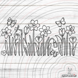 Easter Flowers Plotterdatei SVG DXF