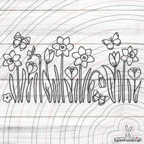 Easter Flowers Plotterdatei SVG DXF
