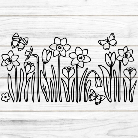 Easter Flowers Plotterdatei SVG DXF FCM