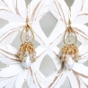 Cluster Ohrringe mit Süßwasserperlen und Mondstein Perlen