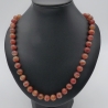 Edelsteinkette, rotbraun, Karneol, 56 cm, Perlenkette, Schmuck