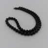 Edelsteinkette, schwarz, Onyx, 66 cm, Perlenkette, Edelschmuck