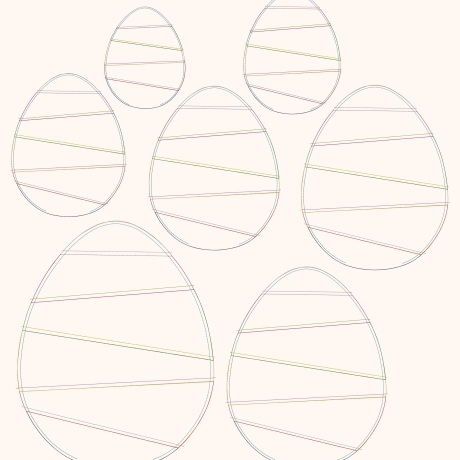 Patchwork Kissen Ei ITH Stickdatei Osterei 7 Größen stickdirwas