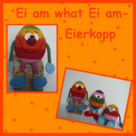 Häkelanleitung ♡ Ei am what Ei am-Eierkopp♡ 