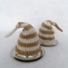 Gestrickte Eierwärmer im 2er Set Zipfelmützen aus Sockenwolle