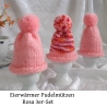 Eierwärmer Eier-Mützen Pudelmützen für Eier 3er-Set Rosa