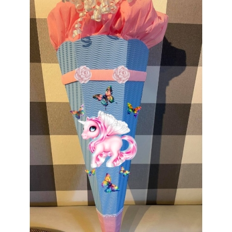 Dekoelemente für Schultüte Einhorn Gara verschiedene Farben