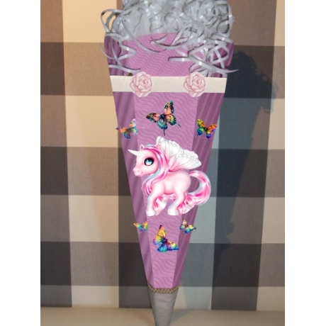 Dekoelemente für Schultüte Einhorn Gara verschiedene Farben