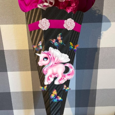 Dekoelemente für Schultüte Einhorn Gara verschiedene Farben