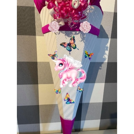 Dekoelemente für Schultüte Einhorn Gara verschiedene Farben