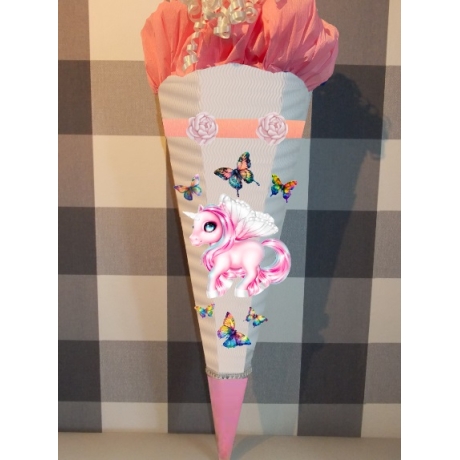 Dekoelemente für Schultüte Einhorn Gara verschiedene Farben