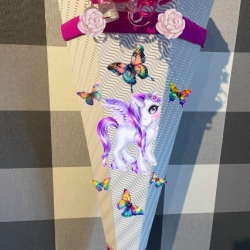 Dekoelemente für Schultüte Einhorn Inola verschiedene Farben