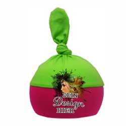 Baby 1-Zipfel Mütze Multicolor personalisiert mit Wunschmotiv