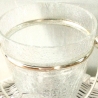 Vintage Eiskübel Craquelé-Glas versilberter Montur 60er/70er