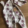 Baby Strampler Elefant handmade Geschenk Geburt Jersey neu