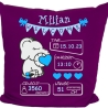 Kissen 40x40 cm WELCOME BOY personalisiert mit Geburtsdaten/Name