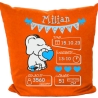 Kissen 40x40 cm WELCOME BOY personalisiert mit Geburtsdaten/Name