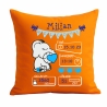 Kissen 40x40 cm WELCOME BOY personalisiert mit Geburtsdaten/Name