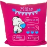 Kissen 40x40 cm WELCOME BOY personalisiert mit Geburtsdaten/Name